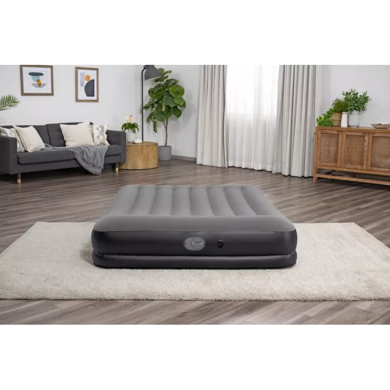 Bestway Tritech karalienės dydžio pripučiamas čiužinys su įmontuotu USB siurbliu 2,03 m x 1,52 m x 36 cm
