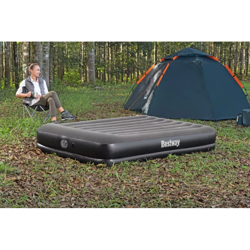 Bestway Tritech karalienės dydžio pripučiamas čiužinys su įmontuotu USB siurbliu 2,03 m x 1,52 m x 36 cm