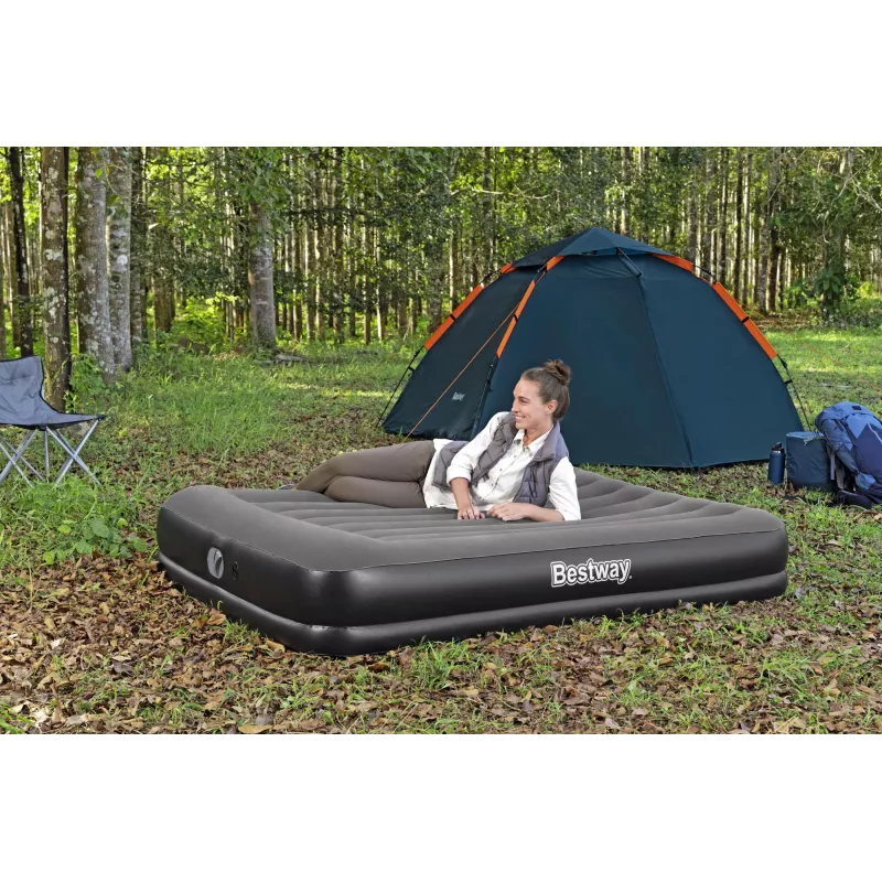 Bestway Tritech karalienės dydžio pripučiamas čiužinys su įmontuotu USB siurbliu 2,03 m x 1,52 m x 36 cm