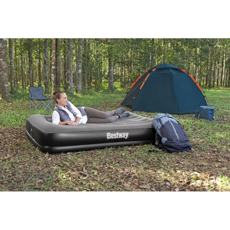 Bestway Tritech karalienės dydžio pripučiamas čiužinys su įmontuotu USB siurbliu 2,03 m x 1,52 m x 36 cm