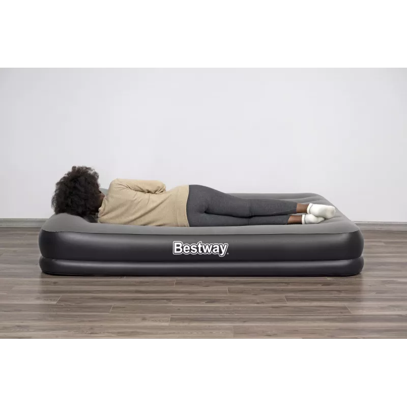 Bestway Tritech karalienės dydžio pripučiamas čiužinys su įmontuotu USB siurbliu 2,03 m x 1,52 m x 36 cm
