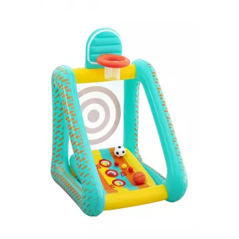 Bestway Perfect Aim 3-in-1 pripučiamas kiemo žaidimas, pripučiamas žaidimų centras, 5 m., polivinilchloridas (PVC), įvairiaspalvis