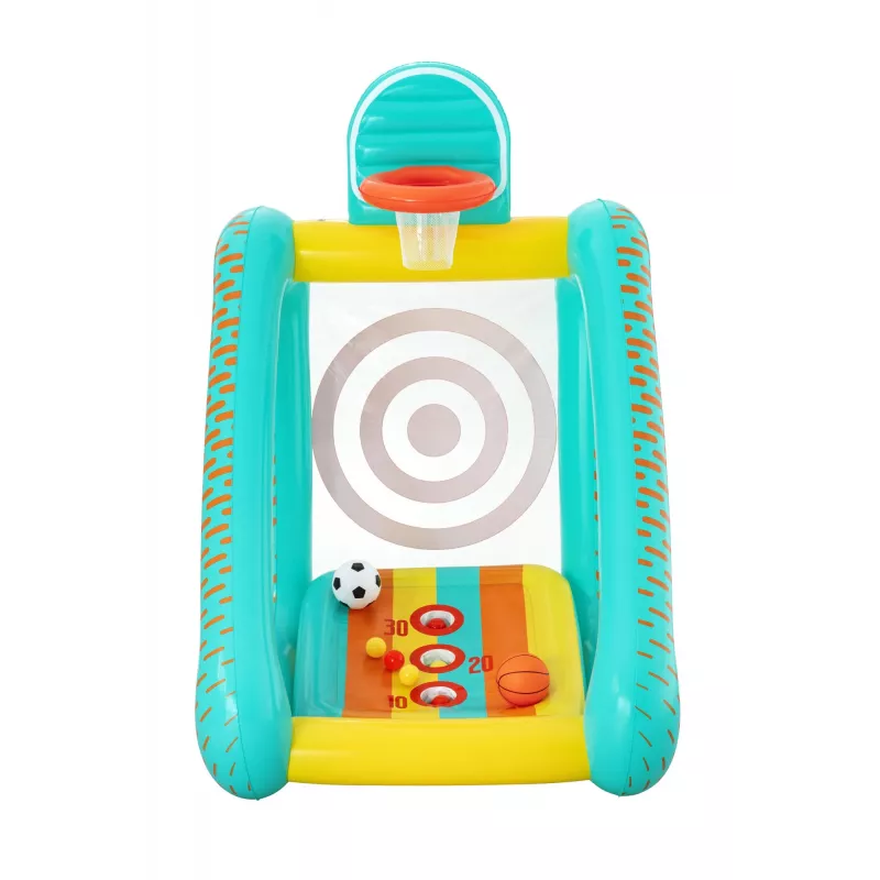 Bestway Perfect Aim 3-in-1 pripučiamas kiemo žaidimas, pripučiamas žaidimų centras, 5 m., polivinilchloridas (PVC), įvairiaspalvis