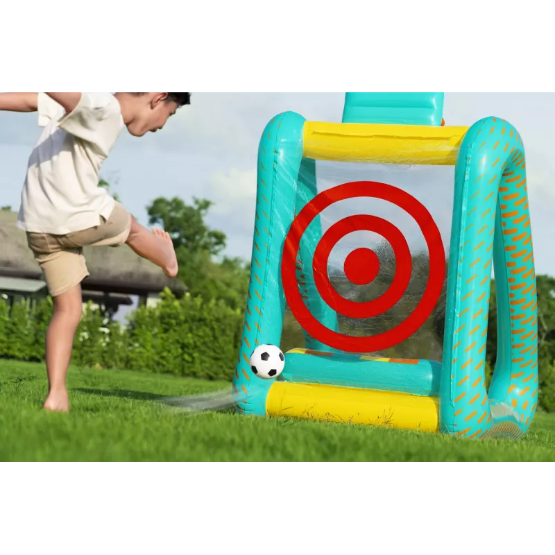 Bestway Perfect Aim 3-in-1 pripučiamas kiemo žaidimas, pripučiamas žaidimų centras, 5 m., polivinilchloridas (PVC), įvairiaspalvis