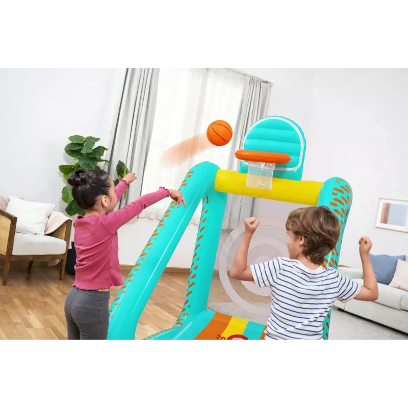 Bestway Perfect Aim 3-in-1 pripučiamas kiemo žaidimas, pripučiamas žaidimų centras, 5 m., polivinilchloridas (PVC), įvairiaspalvis