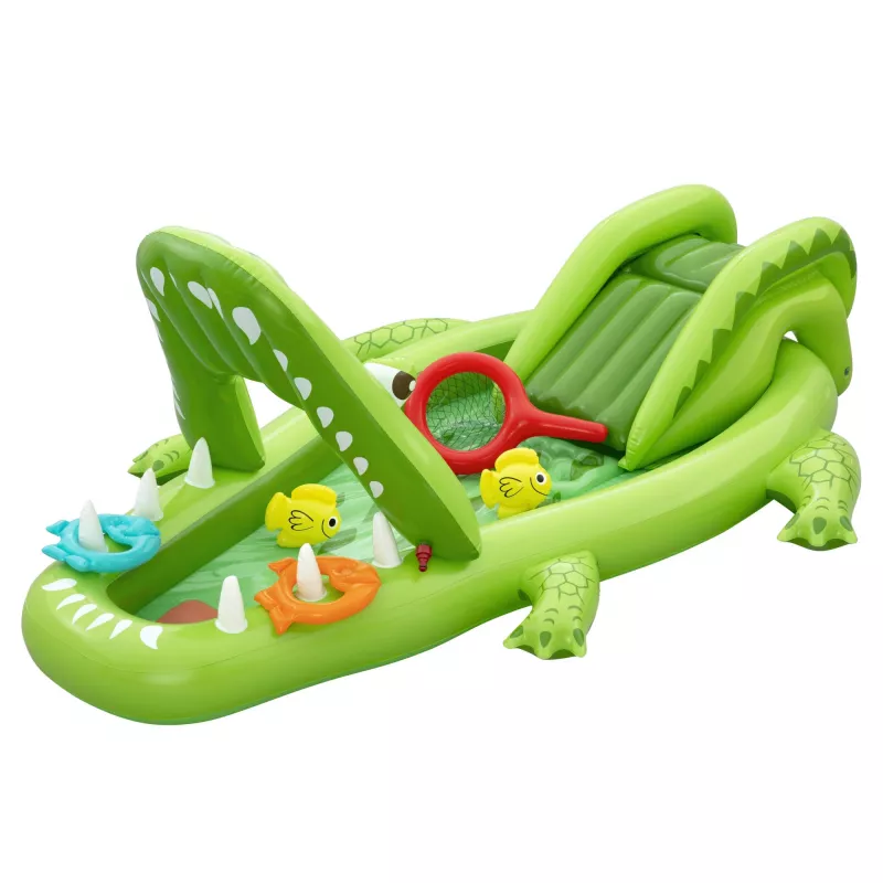 Bestway Later Gator vaikiškas pripučiamas vandens žaidimų centras ir baseinas 2,34 m x 1,63 m x 87 cm