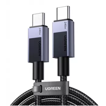 Ugreen 45068 USB laidas 2 m USB C 0,48 Gbit/s 240 W Juoda, Pilka