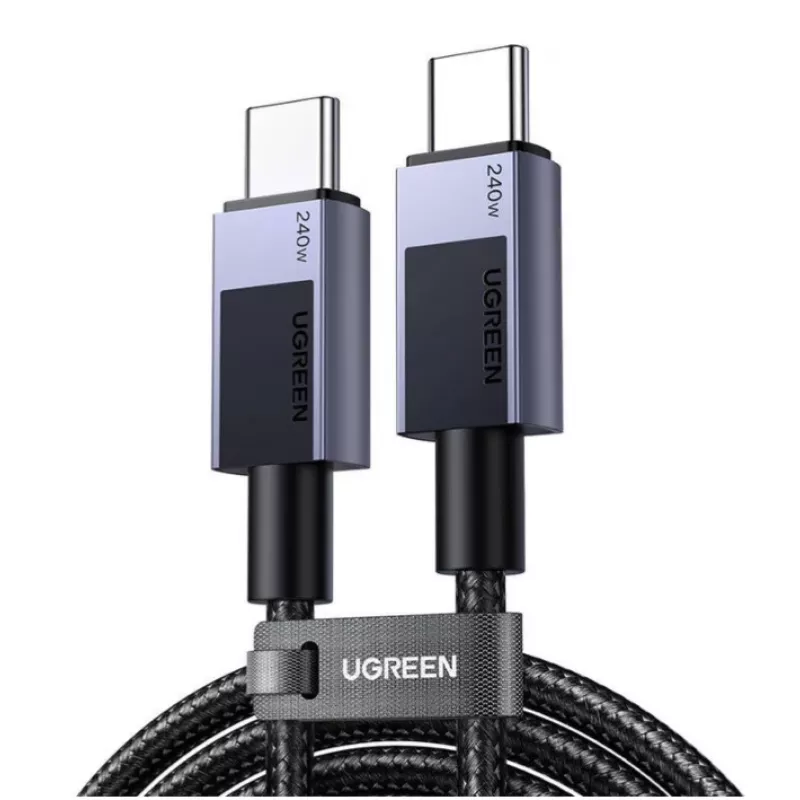 Ugreen 45068 USB laidas 2 m USB C 0,48 Gbit/s 240 W Juoda, Pilka