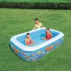 Bestway Pripučiamas šeimos žaidimų baseinas 2,29 m x 1,52 m x 56 cm, Pripučiamas baseinas, 702 L, Stačiakampis, 6 metai, Vinilas, Daugiaspalvis