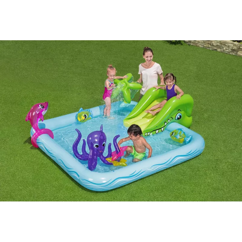 Bestway Play Center Fantastic Aquarium žaidimų baseinas, pripučiamas baseinas, 308 L, 8 formos, 2 m., vinilas, įvairiaspalvis