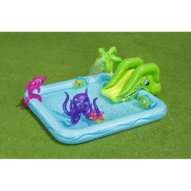 Bestway Play Center Fantastic Aquarium žaidimų baseinas, pripučiamas baseinas, 308 L, 8 formos, 2 m., vinilas, įvairiaspalvis