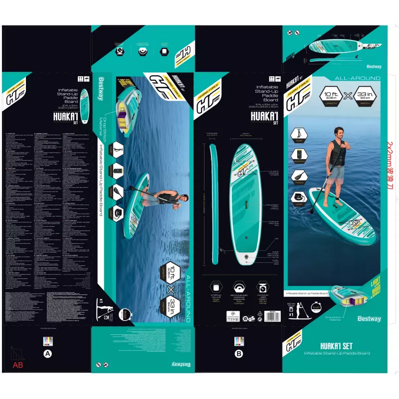 Bestway Hydro-Force 10' x 33 col. x 6 col./3,05 m x 84 cm x 15 cm HuaKa'i rinkinys