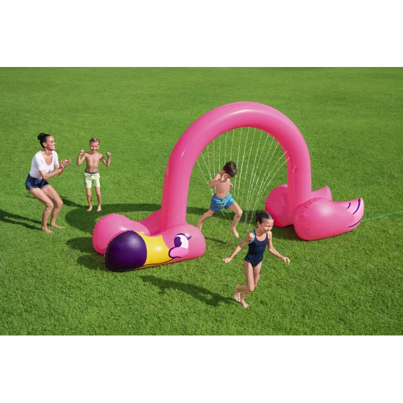 Bestway 11'2 colio x 43 colių x 6'4 colių/3,40 m x 1,10 m x 1,93 m „Jumbo Flamingo“ purkštuvas
