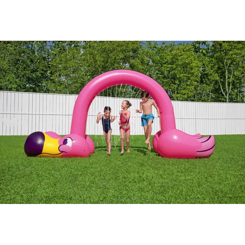 Bestway 11'2 colio x 43 colių x 6'4 colių/3,40 m x 1,10 m x 1,93 m „Jumbo Flamingo“ purkštuvas