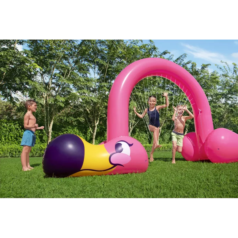 Bestway 11'2 colio x 43 colių x 6'4 colių/3,40 m x 1,10 m x 1,93 m „Jumbo Flamingo“ purkštuvas