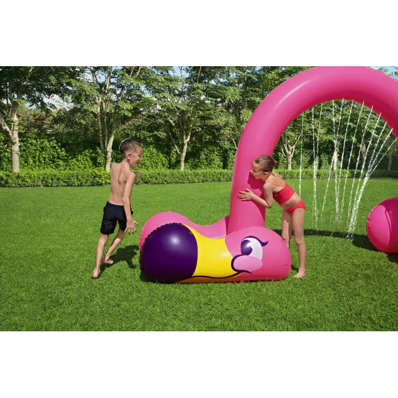 Bestway 11'2 colio x 43 colių x 6'4 colių/3,40 m x 1,10 m x 1,93 m „Jumbo Flamingo“ purkštuvas