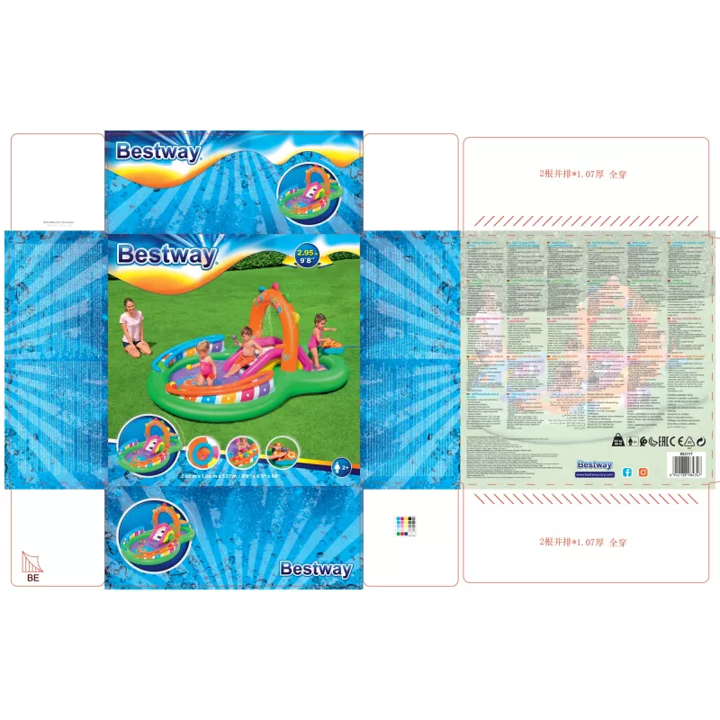 Bestway 9'8 colio x 6'3 colio x 54 colių/2,95 m x 1,90 m x 1,37 m Sing 'n Splash žaidimų centras