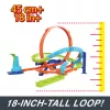Hot Wheels Action Loop Cyclone Challenge trasos rinkinys su 1:64 mastelio mašinėle, lengvas saugojimas