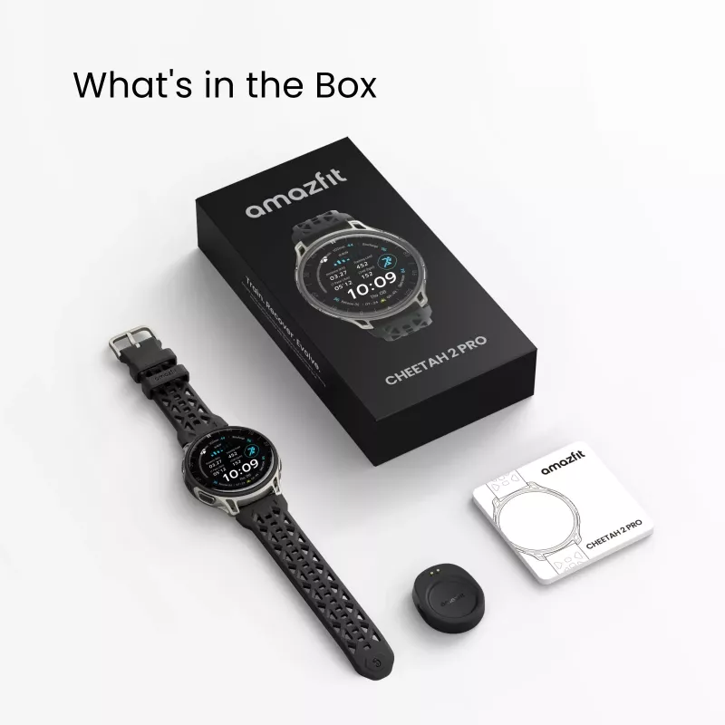 Amazfit Cheetah 2 Pro 3.35 cm (1.32 inch) AMOLED 48 mm skaitmeninis 466 x 466 pikselių jutiklinis titaninis Wi-Fi