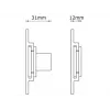 Multibrackets M Universal Wallmount Super plonas Small Sidabrinė, 66 cm (26 colių), 81,3 cm (32 colių), 200 x 100 mm, 400 x 400 mm, aliuminis, sidabrinis