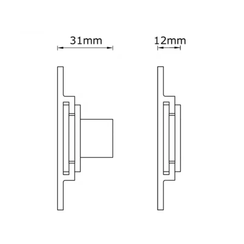 Multibrackets M Universal Wallmount Super plonas Small Sidabrinė, 66 cm (26 colių), 81,3 cm (32 colių), 200 x 100 mm, 400 x 400 mm, aliuminis, sidabrinis