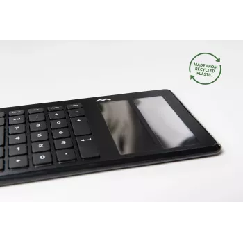 „pelėtrapper Type“ klaviatūra QWERTY Nordic USB-A + Bluetooth, pilno dydžio (100 %), laidinė ir belaidė, USB + Bluetooth, juoda