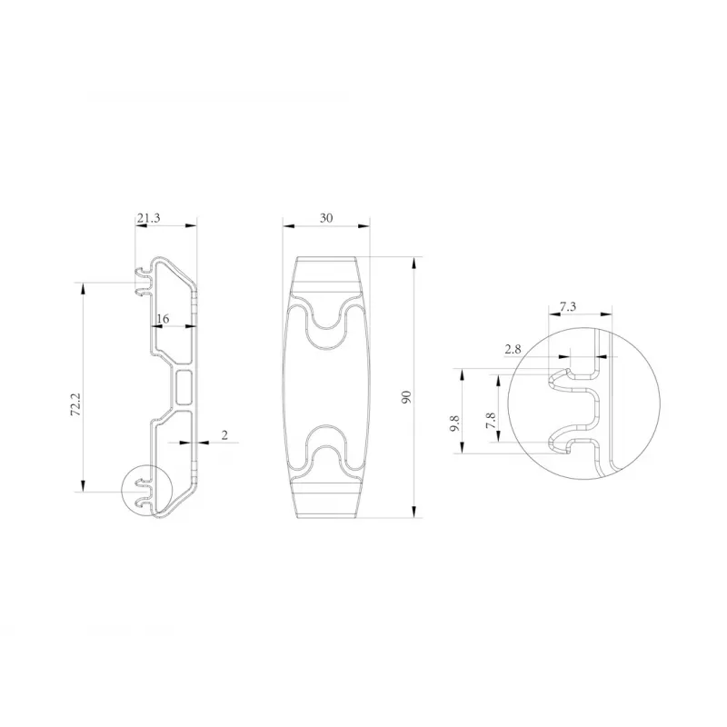 Multibrackets M Pro Series - kabelių valdymo spaustukas 6-pack, kabelių valdymo spaustukas, Juoda, Plastikas, 100 g, 90 mm, 30 mm
