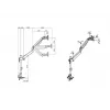 Multibrackets M VESA Gas Lift Arm Single Pole, Clamp, 10 kg, 38.1 cm (15 inch), 81.3 cm (32 inch), 100 x 100 mm, Juoda