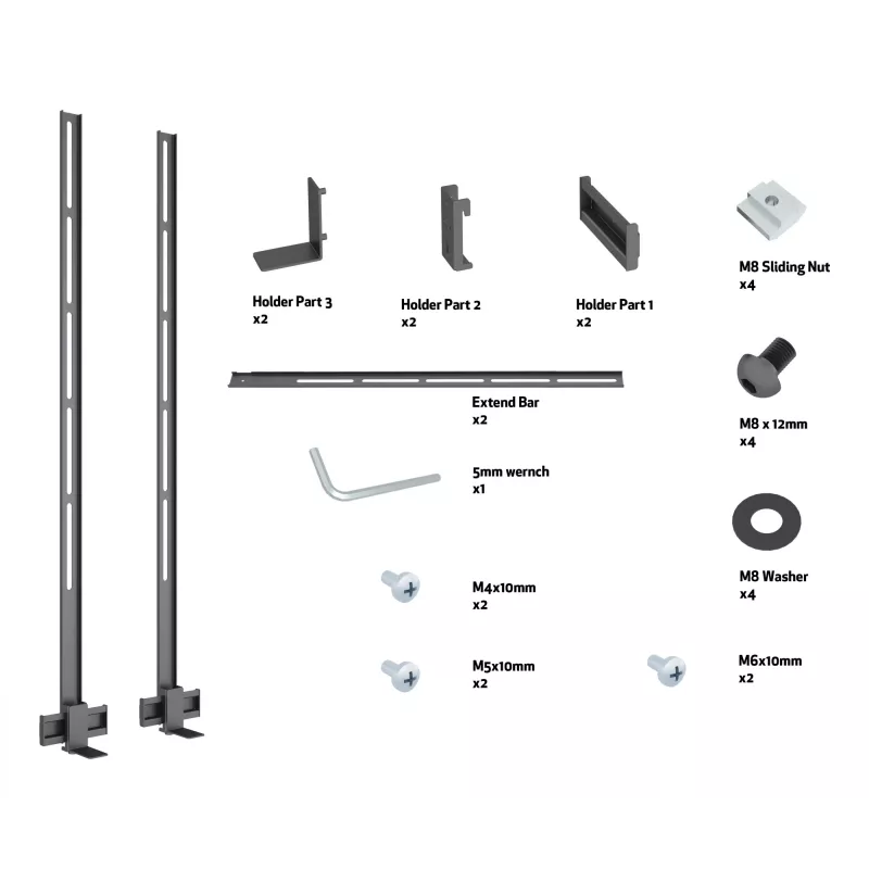 Multibrackets M Pro Series - Soundbar Holder XL, Juoda, Steel, 15 kg, 165.1 cm (65 inch), 2.79 m (110 inch), 104 mm