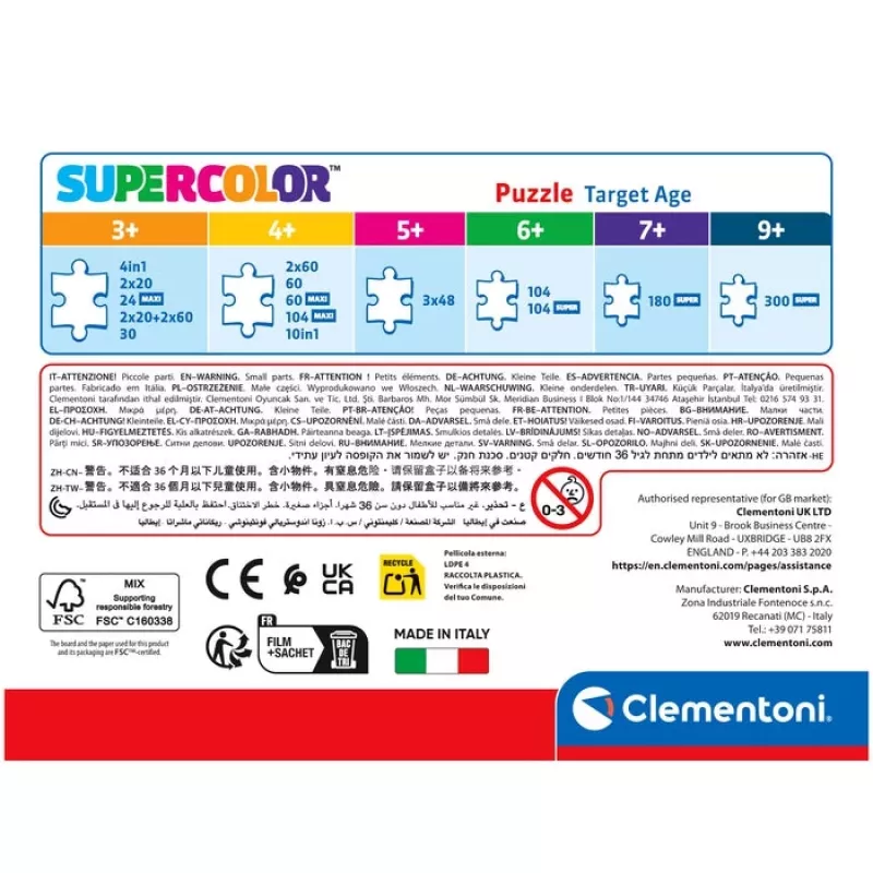 Clementoni Supercolor 26071 dėlionė Dėlionė 60 vnt. Animaciniai filmai