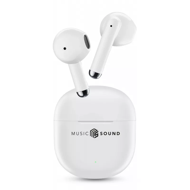 Music Sound Breeze kapsulės stiliaus Bluetooth ausinės su spalvotu dėklu