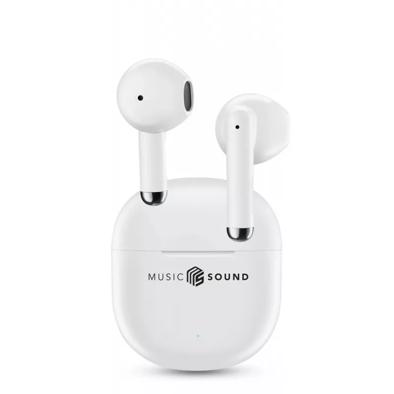 Music Sound Breeze kapsulės stiliaus Bluetooth ausinės su spalvotu dėklu
