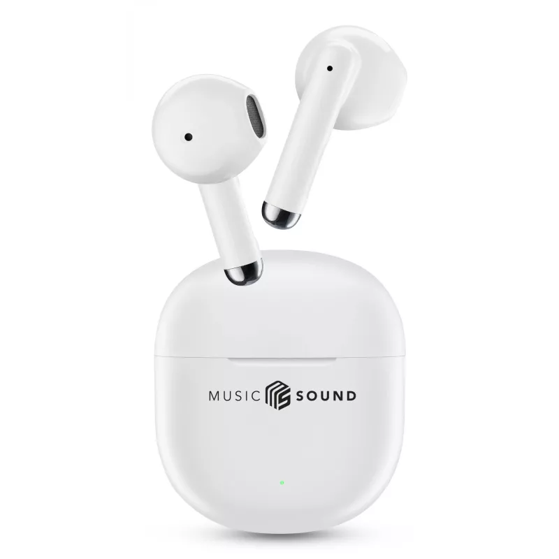 Music Sound Breeze kapsulės stiliaus Bluetooth ausinės su spalvotu dėklu