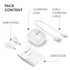 Music Sound Breeze kapsulės stiliaus Bluetooth ausinės su spalvotu dėklu