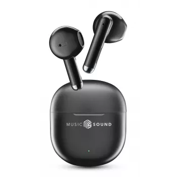 Music Sound Breeze kapsulės stiliaus Bluetooth ausinės su spalvotu dėklu