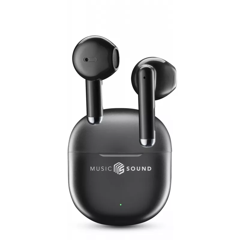 Music Sound Breeze kapsulės stiliaus Bluetooth ausinės su spalvotu dėklu