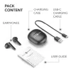 Music Sound Breeze kapsulės stiliaus Bluetooth ausinės su spalvotu dėklu