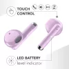Music Sound Breeze kapsulės stiliaus Bluetooth ausinės su spalvotu dėklu