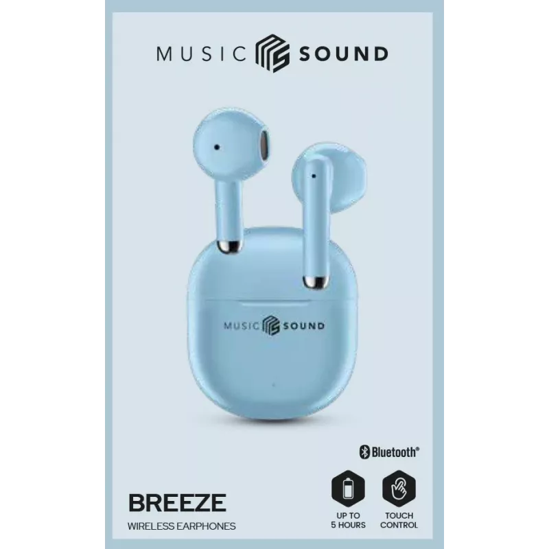 „Music Sound Breeze“ kapsulės stiliaus Bluetooth ausinės su spalvotu dėklu