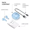 „Music Sound Breeze“ kapsulės stiliaus Bluetooth ausinės su spalvotu dėklu