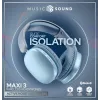 Music Sound MAXI3 MAXI3 belaidės ant ausų dedamos ausinės su aktyviu triukšmo slopinimu: įtraukiantis ir neblaškomas klausymosi potyris, iki 35 valandų baterijos veikimo laiko. Modernus dizainas, komfortas, stilius ir galingas, revoliucinis garsas.