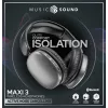 Music Sound MAXI3 belaidės ant ausų uždedamos ausinės su aktyviu triukšmo slopinimu: įtraukiantis ir dėmesio neblaškantis klausymasis, iki 35 valandų baterijos veikimo. Šiuolaikiškas dizainas, patogumas, stilius ir galingas, revoliucinis garsas.