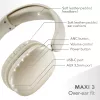 Music Sound MAXI3 MAXI3 belaidės ant ausų uždedamos ausinės su aktyviu triukšmo slopinimu: įtraukiantis ir blaškymosi netrikdomas klausymosi potyris, baterijos veikimo laikas iki 35 valandų. Šiuolaikiškas dizainas, komfortas, stilius ir galingas, revoliucinis garsas.