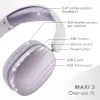 Music Sound MAXI3 MAXI3 belaidės ant ausies dedamos ausinės su aktyviu triukšmo slopinimu: įtraukiantis ir netrukdomas klausymasis, iki 35 valandų baterijos veikimo laiko. Šiuolaikiškas dizainas, komfortas, stilius ir galingas, revoliucinis garsas.