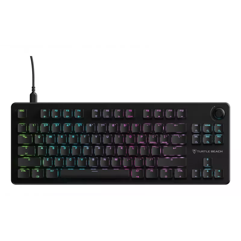 Turtle Beach Vulcan II TKL klaviatūra, skirta žaidimams, USB, QWERTY, vokiška, juoda