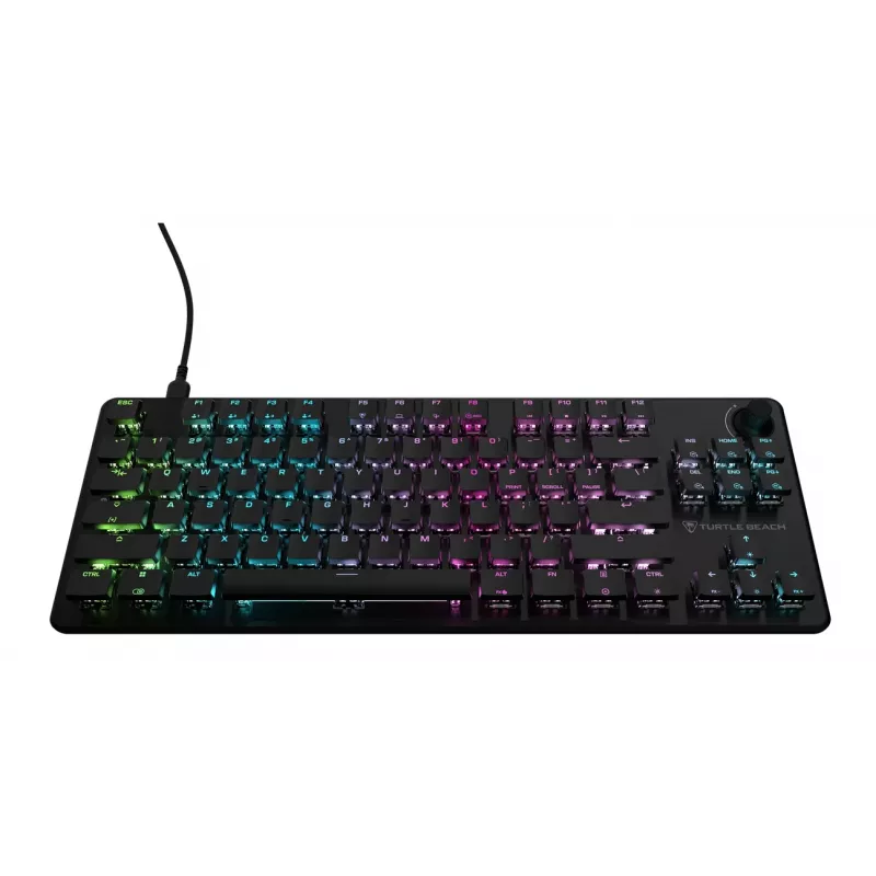 Turtle Beach Vulcan II TKL klaviatūra, skirta žaidimams, USB, QWERTY, vokiška, juoda