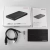 Axagon EE25-XA saugojimo diskų dėklas HDD/SSD dėklas Juoda 2,5 colio