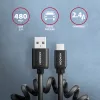 Axagon BUMM-AM10TB USB laidas USB 2.0 0.6 m Micro-USB B USB A 0.48 Gbit/s Juoda