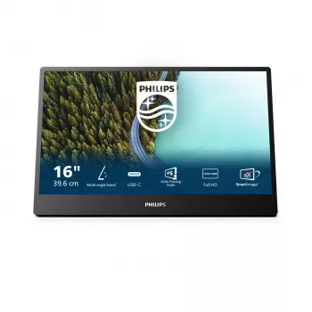 Philips 3000 serijos 16B1P3302/01 kompiuterio monitorius 39,6 cm (15,6 colio) 1920 x 1080 pikselių Full HD LED juodos spalvos