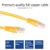 ACT geltonas 10 metrų U/UTP CAT6 pataisų kabelis su RJ45 jungtimis